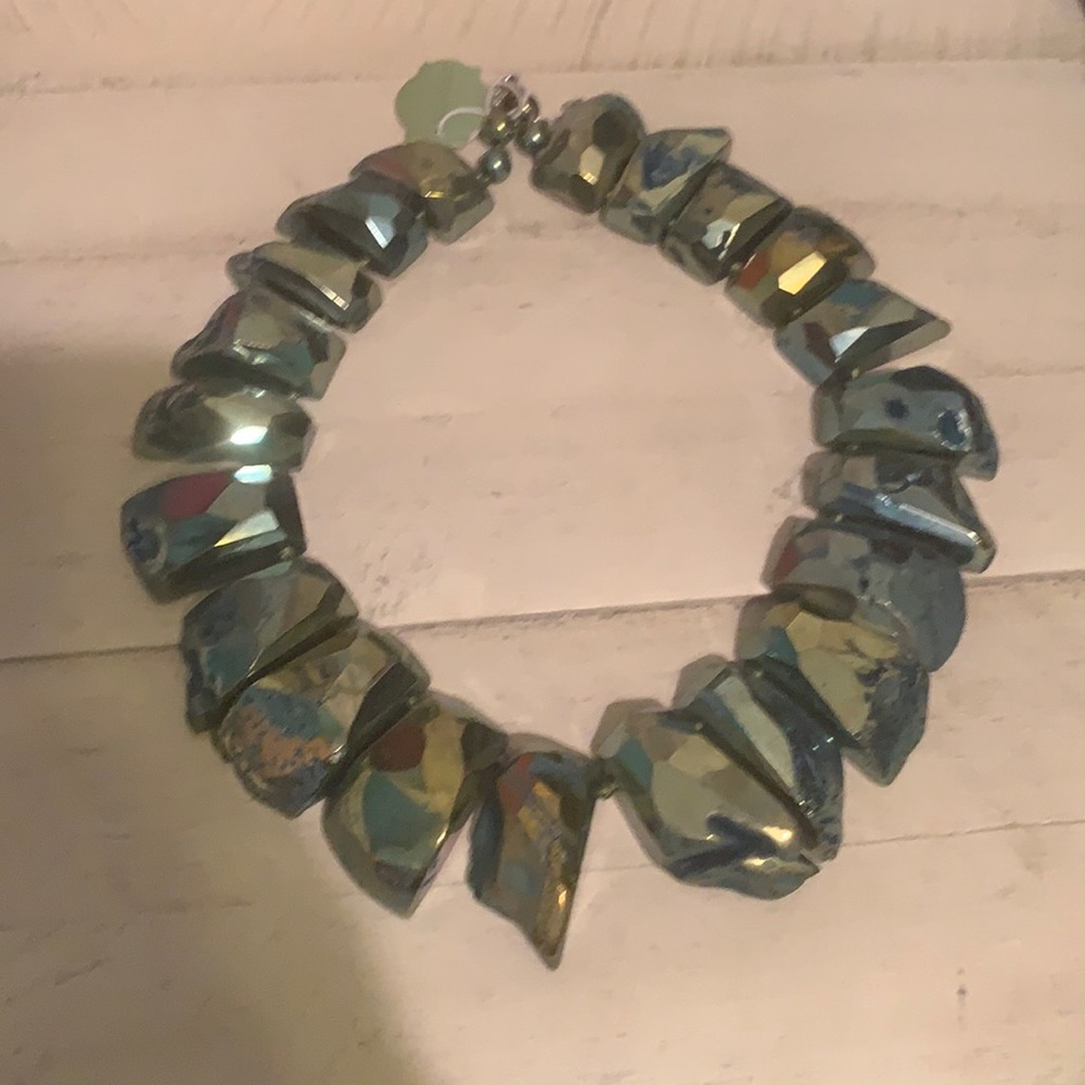 Gemstone Agate Statement Necklace - image 1